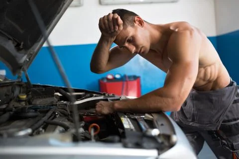Handsome hard worker Stock Photos