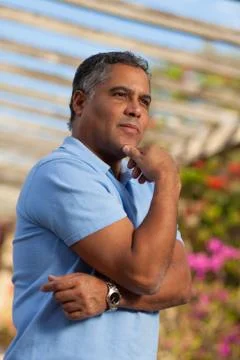 Handsome hispanic man Stock Photos