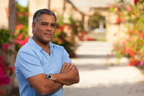 Handsome hispanic man Stock Photos
