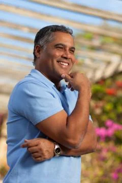 Handsome hispanic man Stock Photos