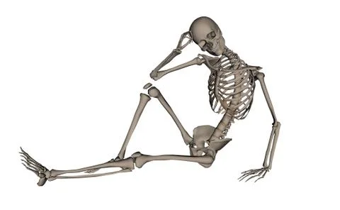 Handsome human skeleton - 3D render Stock Illustration