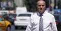 Handsome Immovable Happy Businessman Looking Confident TV Camera City Sidewalk 4k or 4k+ Resolution