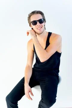 Handsome male model Stock Photos