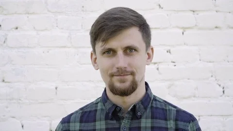 Handsome man with a beard Stock Footage 76202240