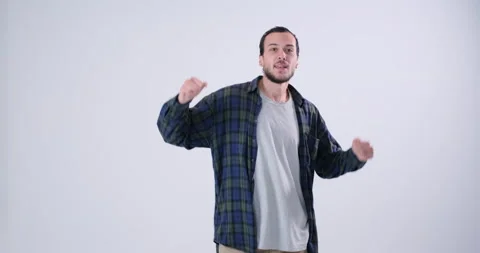 Handsome Man dancing is slow motion 動画素材 143945129