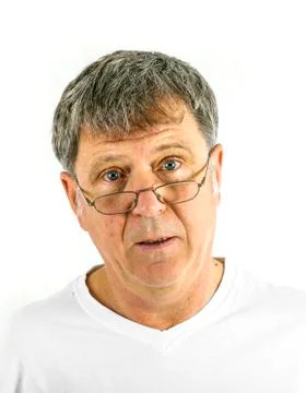 Handsome man gesturing with white background Stock Photos