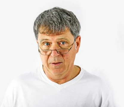 Handsome man gesturing with white background Stock Photos
