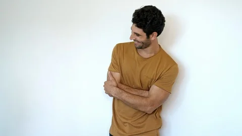 Handsome man laughing Stock Footage 89476326