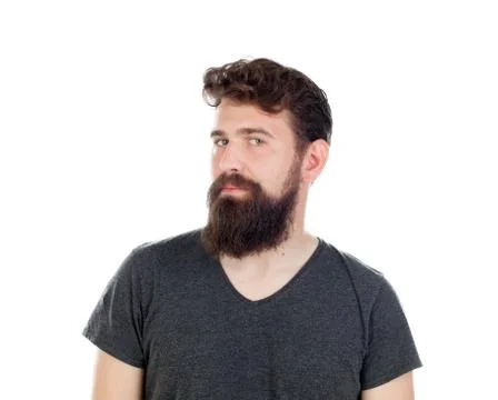 Handsome man with long beard Stock Photos