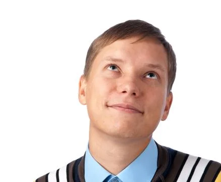 Handsome man looking up Stock Photos