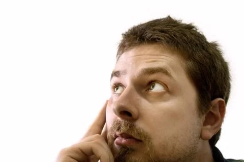 Handsome man looking up Stock Photos