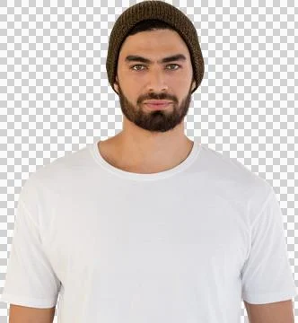 Handsome man posing against white background Stock Illustration