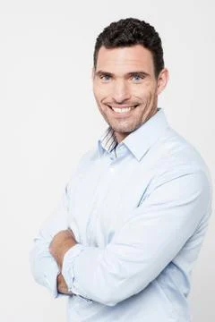 Handsome man posing in casuals Stock Photos