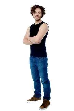 Handsome man posing with folded arms Fotos Stock