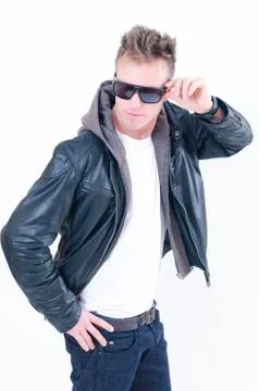 Handsome man posing Stock Photos