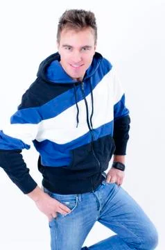Handsome man posing Stock Photos