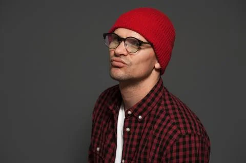 Handsome man posing in studio Stock Photos