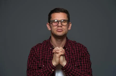 Handsome man posing in studio Stock Photos