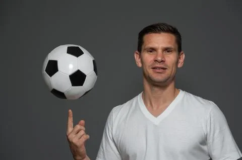 Handsome man posing in studio Stock Photos