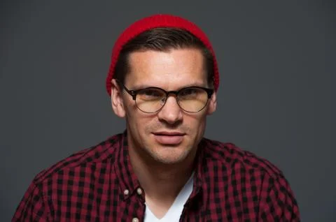 Handsome man posing in studio Stock Photos