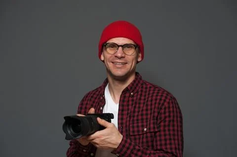 Handsome man posing in studio Stock Photos