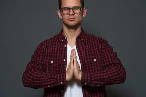 Handsome man posing in studio Stock Photos