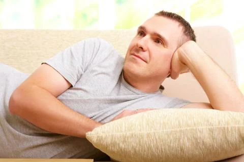 Handsome man resting 스톡 사진