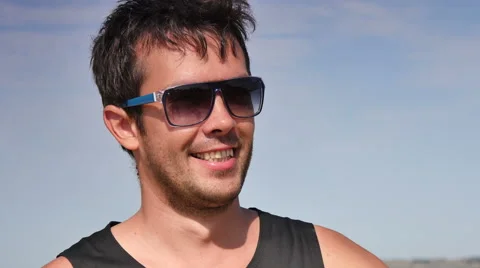 Handsome man smiling Stock Footage 52941889