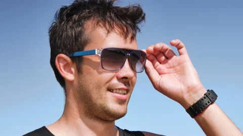 Handsome man smiling Stock Footage 52942071