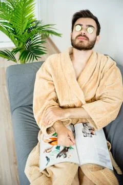 Handsome man at spa Stock Photos
