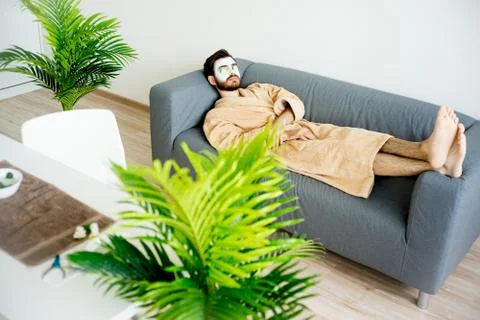 Handsome man at spa Stock Photos