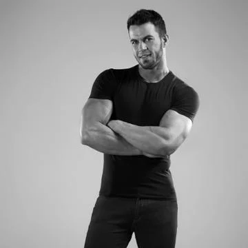 Handsome man in studio Stock Photos