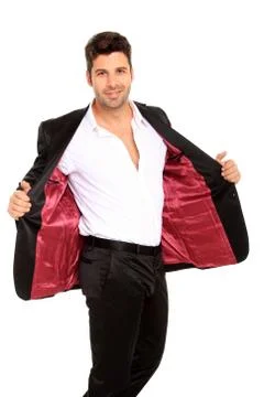 Handsome man on suit Stock Photos