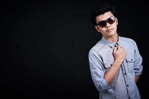 Handsome man take in the studio Stock Photos