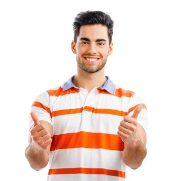 Handsome man with thumbs up Stock Photos
