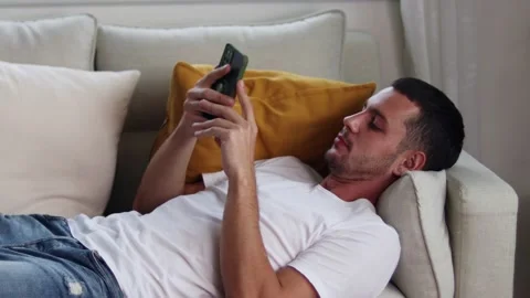 A Handsome man using phone. Stock Footage 163090158