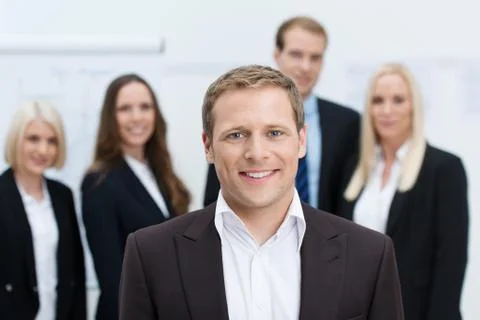 Handsome manager or team leader Stock Photos
