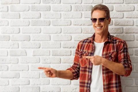Handsome middle aged man Stock Photos