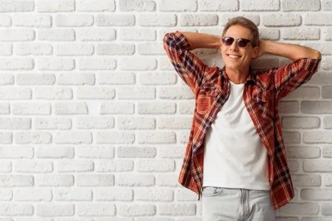 Handsome middle aged man Stock Photos