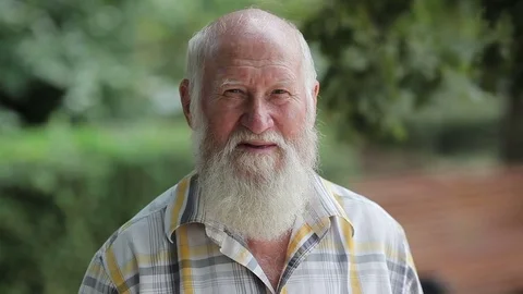 Handsome older man smiling Stock Footage 80436834