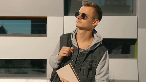 Handsome Student Portrait 動画素材 80703728