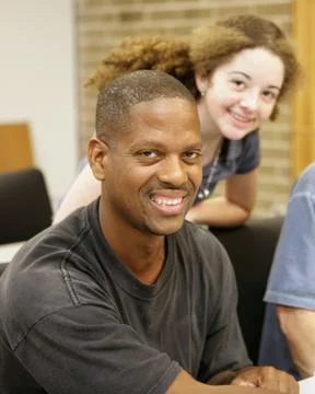 Handsome Student in School Foto stock