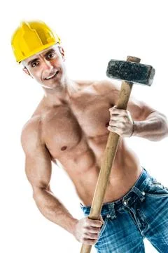 Handsome worker Stock Photos