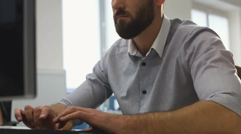 Handsome young businessman working on his startup Stock Footage 68306478