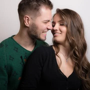 Handsome young elegant man studio portrait close-up. Foto stock