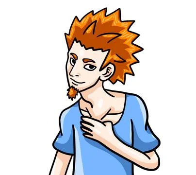Handsome Young Ginger Man Stock Illustration