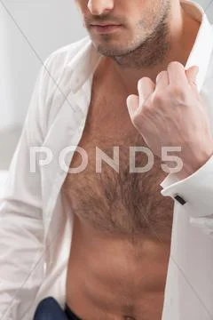 Handsome young guy is expressing his sexuality Stock Photos