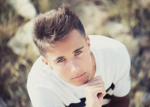 Handsome young guy Stock Photos