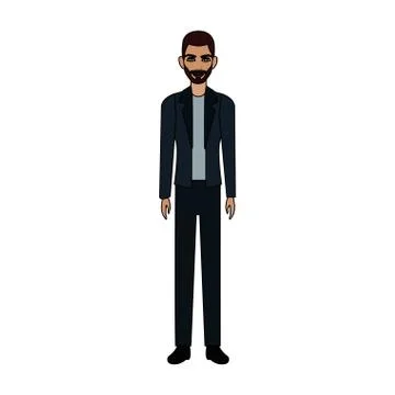 Handsome young man icon image Stock Illustration
