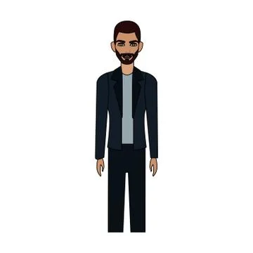 Handsome young man icon image Stock Illustration